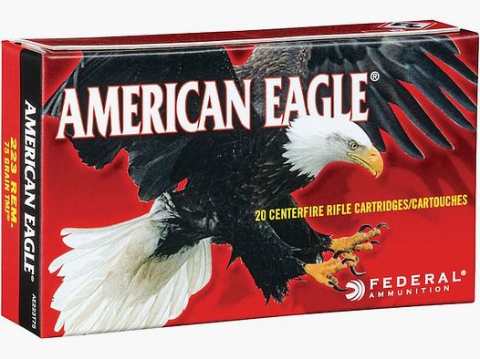 Federal American Eagle .223 Rem. 75GR TMJ 20 cartridges