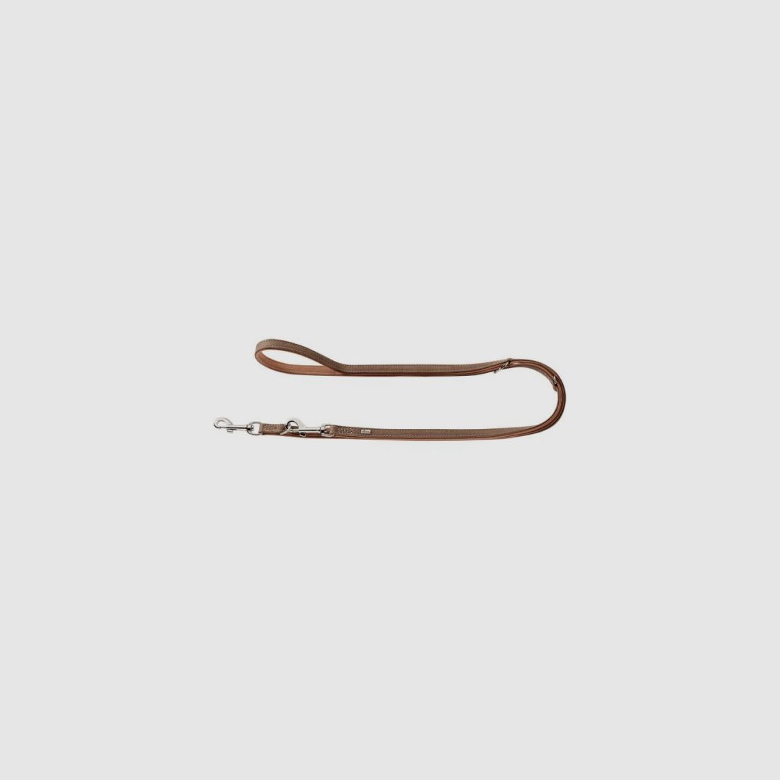 Hunter Verstellbare Führleine Porto L max. 200 cm, B 1,5 cm Tabak/Cognac