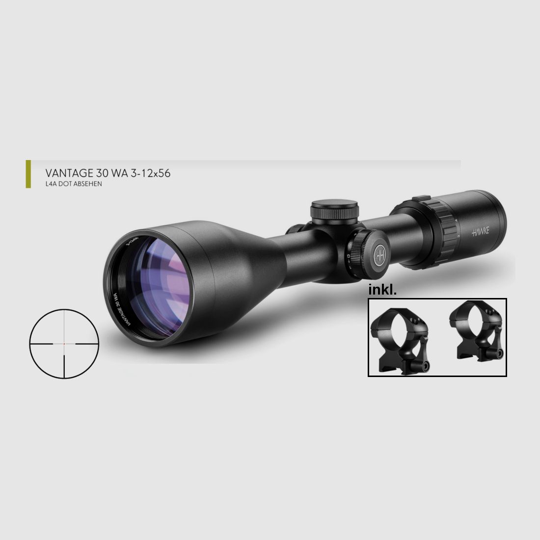 Pacchetto completo: bruciatore BR20 B&H Prohunter Flex con calcio a foro con doppia regolazione incluso Hawke 3-12x56 (Art.Nr.: BR20PHFP6) finanziamento possibile