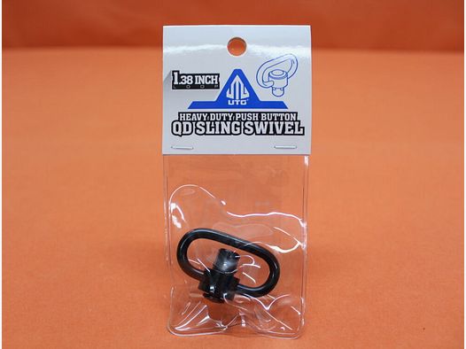UTG - Leapers UTG Heavy Duty Push Button QD Sling Swivel 1.25" Steel (TL-QDSW18) Standard/ QD Sling Swivel