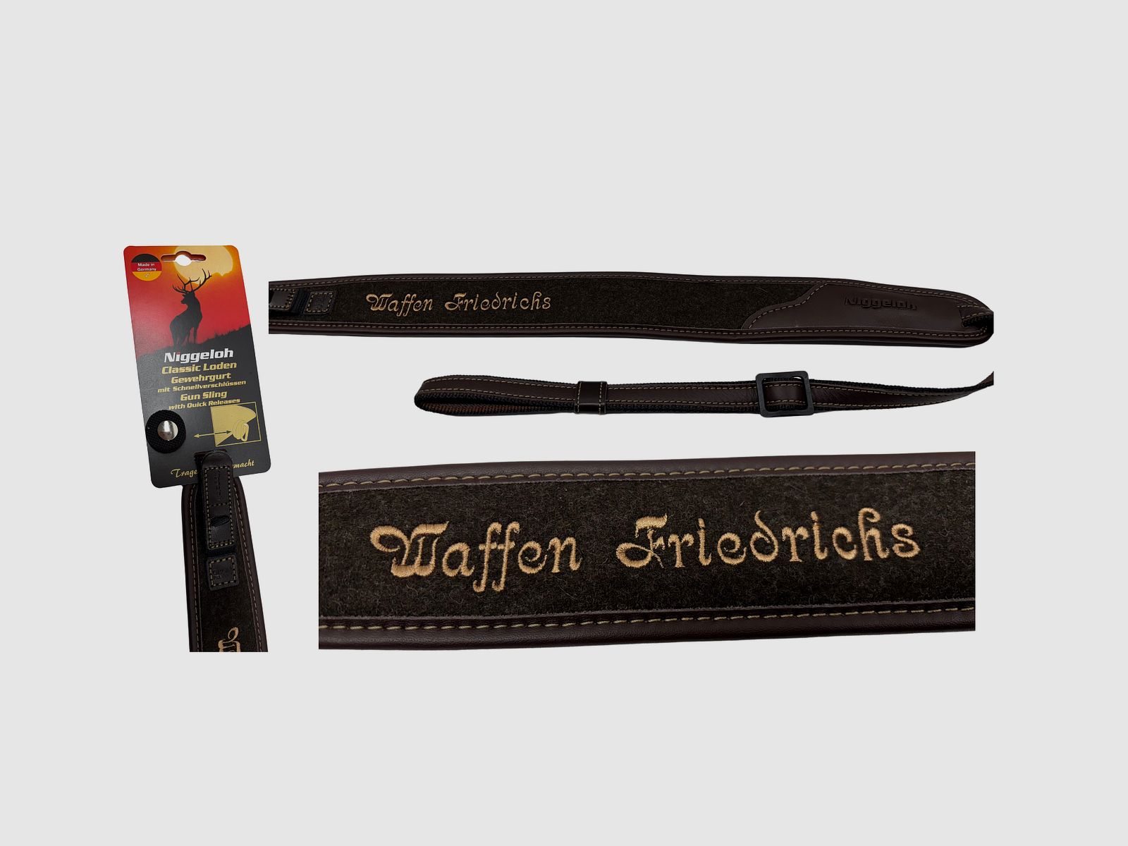 Sangles de fusil Friedrichs Niggeloh Classic Loden