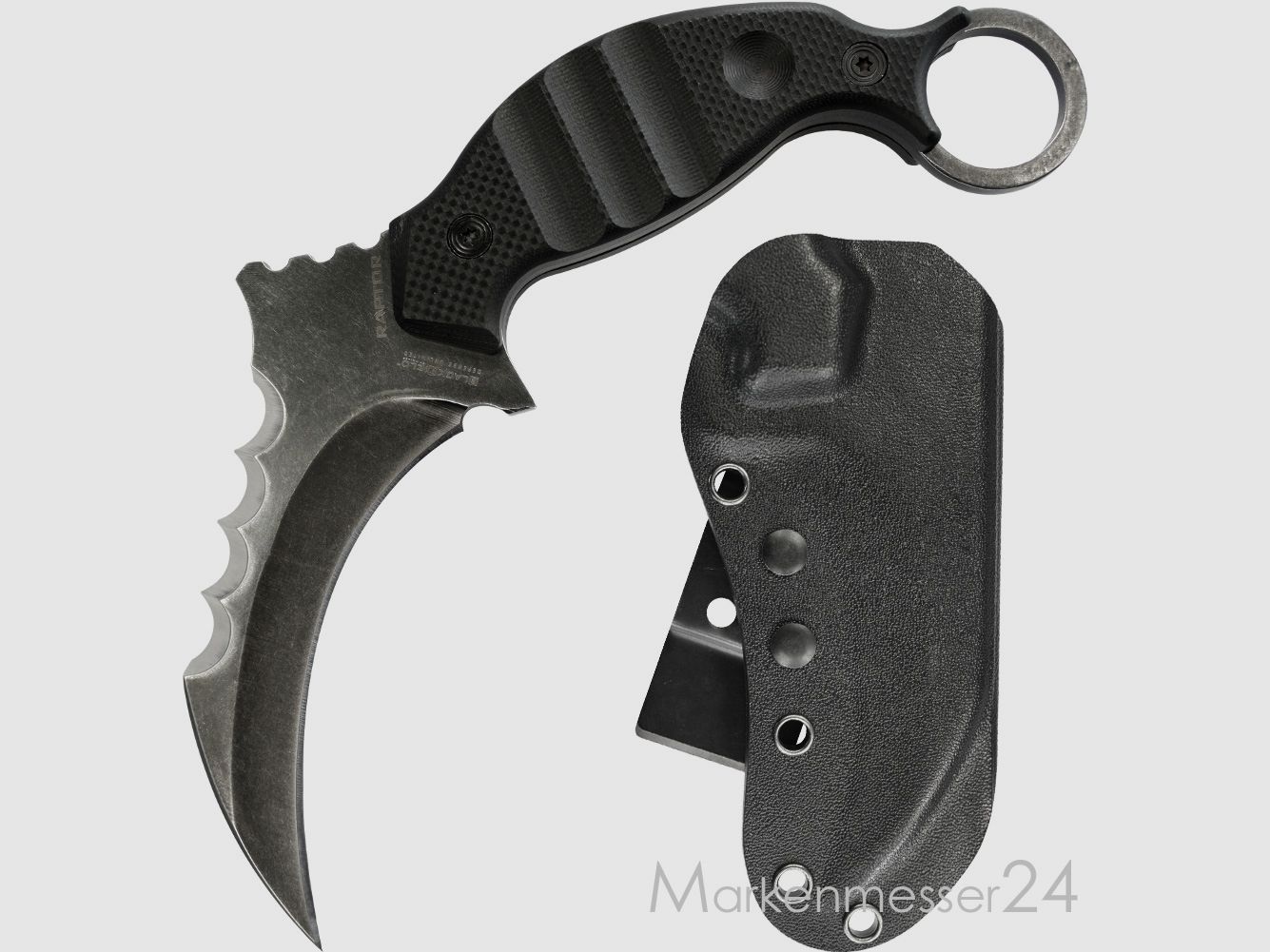 BlackField Raptor Groes Karambit-Messer mit Kydex-Scheide