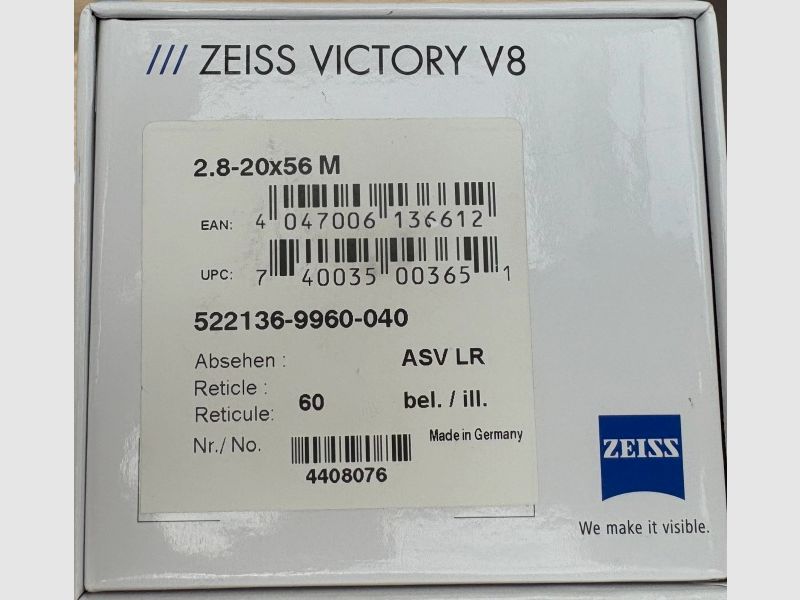 Zeiss V8 2.8-20x56 M ASV LR