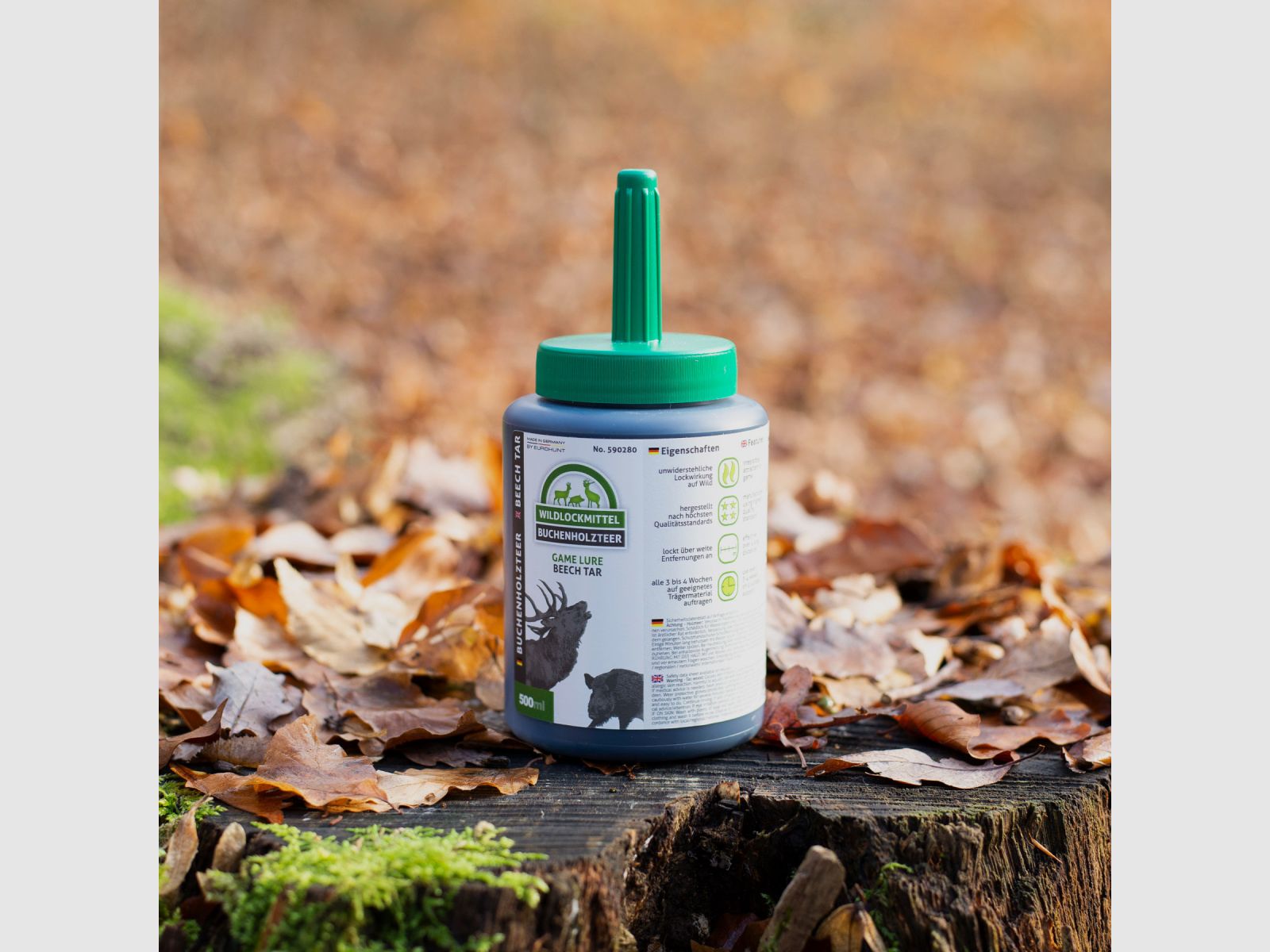 EUROHUNT catrame di legno di faggio 500ml barattolo con pennello