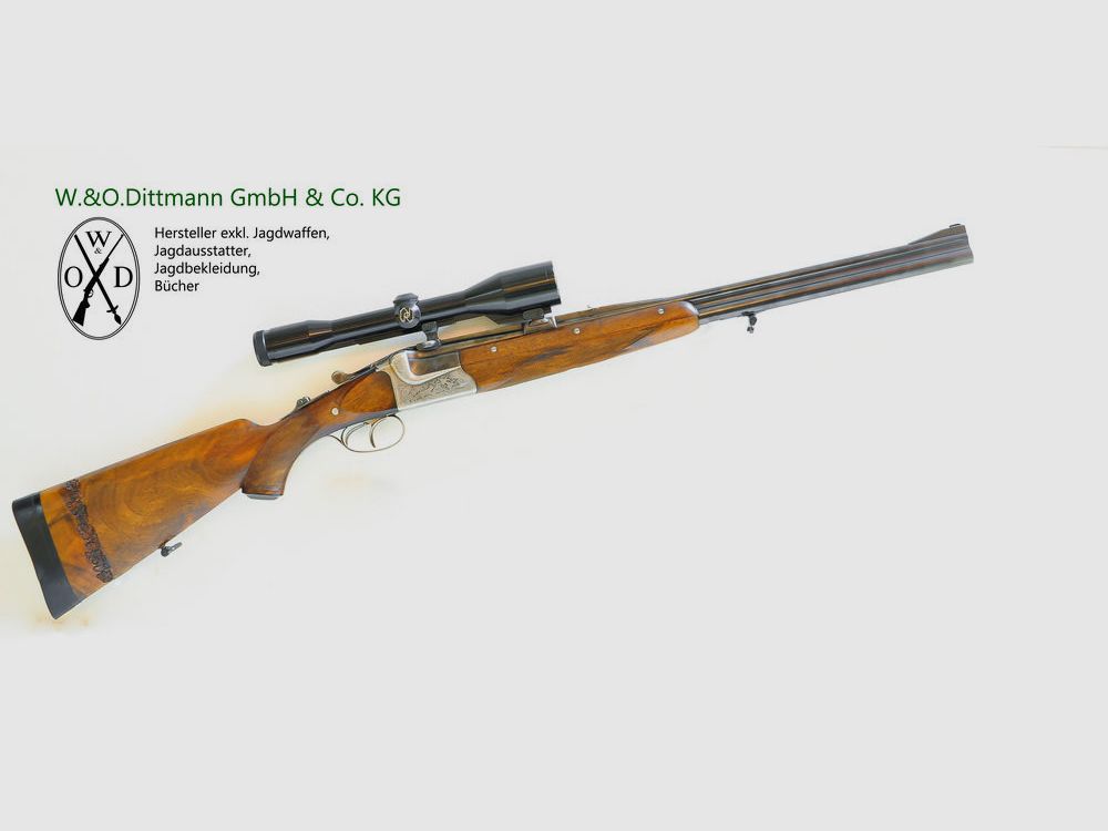 Fucile a canne sovrapposte Merkel Mod. Kontrabock - 5,6x52 e R-16/70