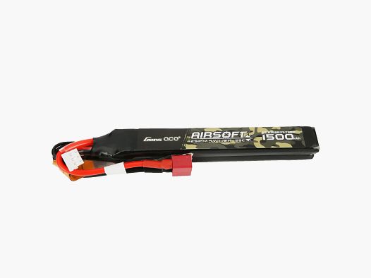 Gens Ace 25C 1500mAh 2S1P 7.4V Nunchuck 2x LiPo-Akku mit T-Stecker
