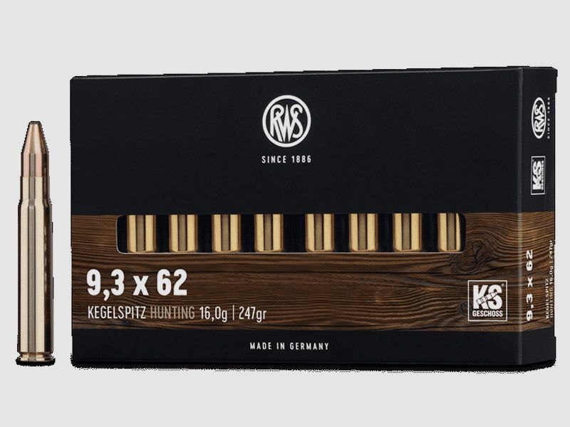 RWS 9,3x62 Kegelspitz 16,0g - 247gr