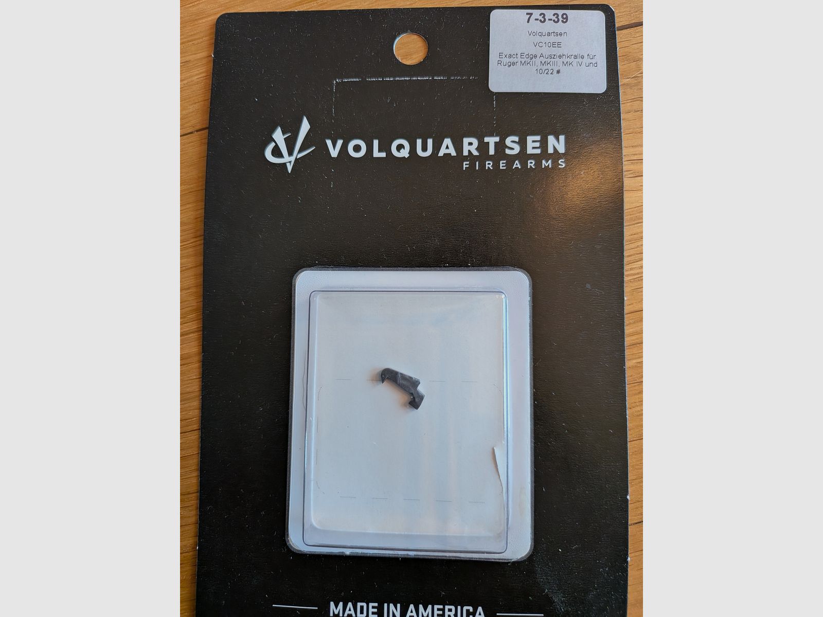 Extracteur Volquartsen pour Ruger 10/22, griffe d’extraction