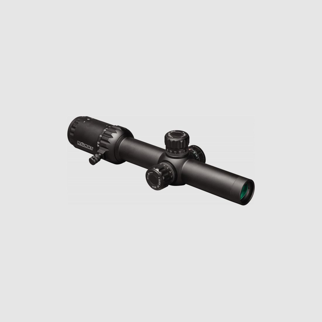 Konus Event 1-10x24 incl. flip-up caps, adjustable turrets with zero setting, removable zoom lever