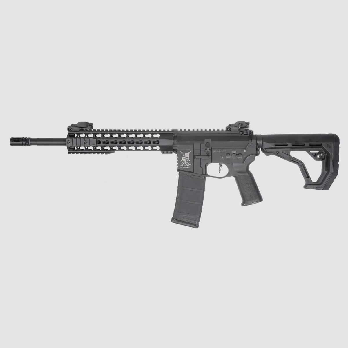 AR15 KeyMod 10 Calowe CHARLIE EAGLE ETU Czarny S-AEG Karabin Airsoft Wolny od 18 Lat | Delta Armory