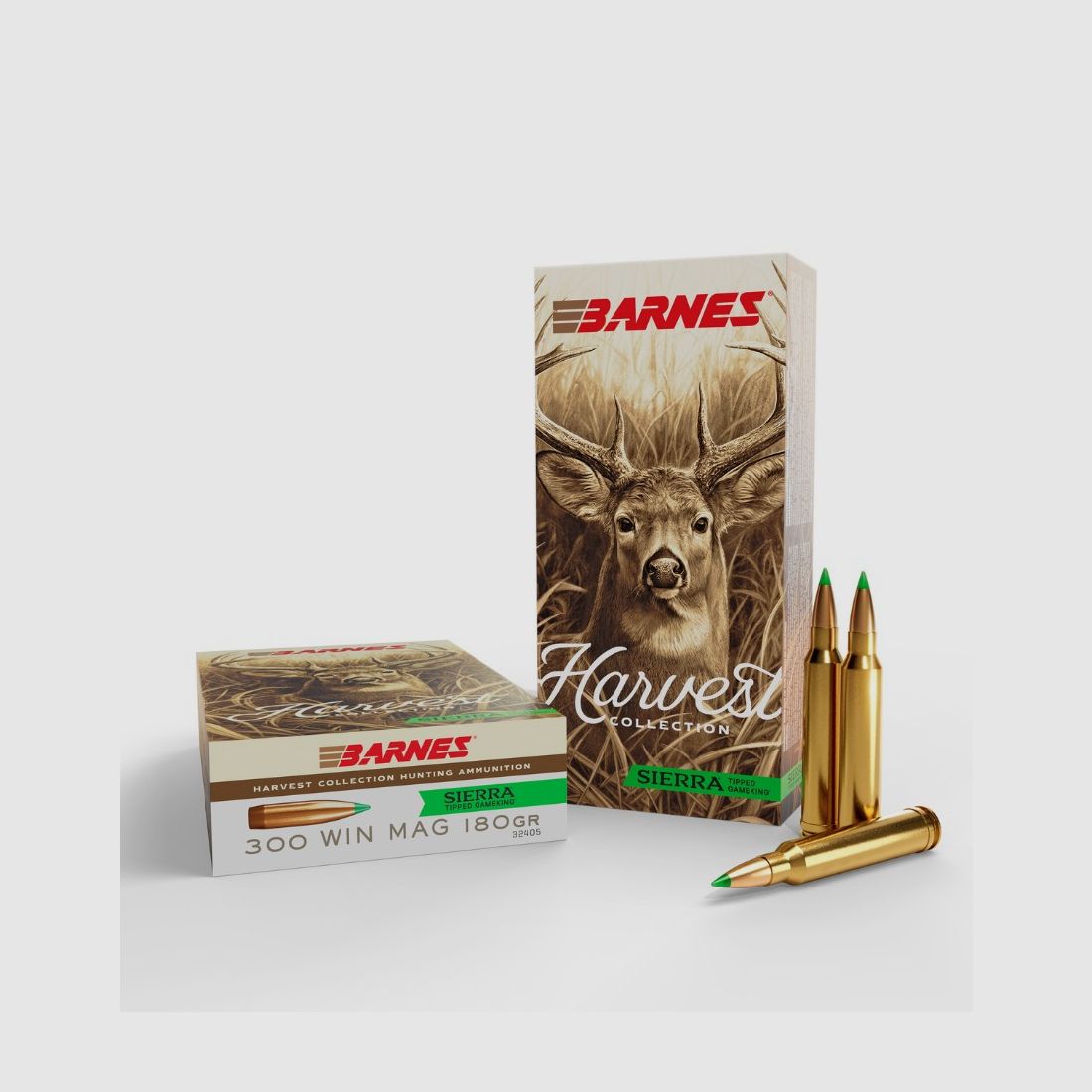 Barnes Harvest Collection .300 Win. Mag. 11,7 g / 180 gr Sierra Tipped GameKing Jagdmunition – 20 Stück #32405