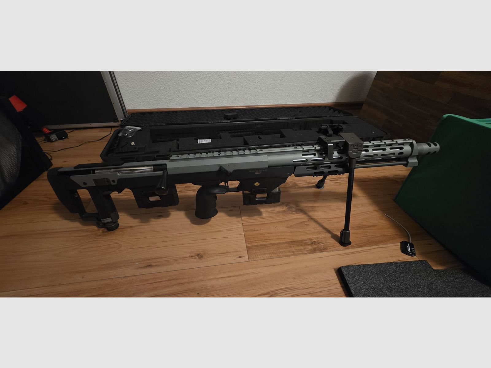 "NegotiationBasis" S&R ST-SR1 Spring Sniper Rifle incl. case -gray- (free from 18 years) + Otto Repa OMR