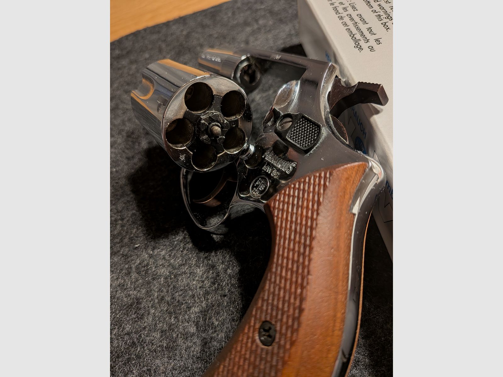 Weihrauch HW 37 Chrom PTB779 Kal.9mm R.Knall + Nowy + Rewolwer strzelający ostrzegawczo