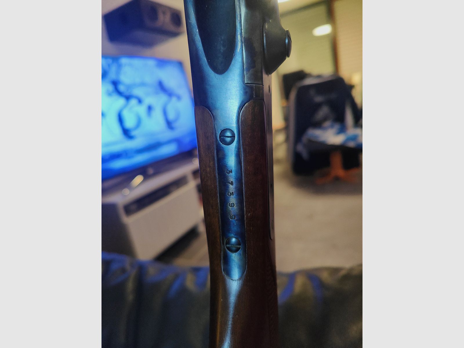 Perkussionsgewehr Kal.45/70 Perk. Länge: ca. 118cm Lauflänge: ca. 74,5cm,