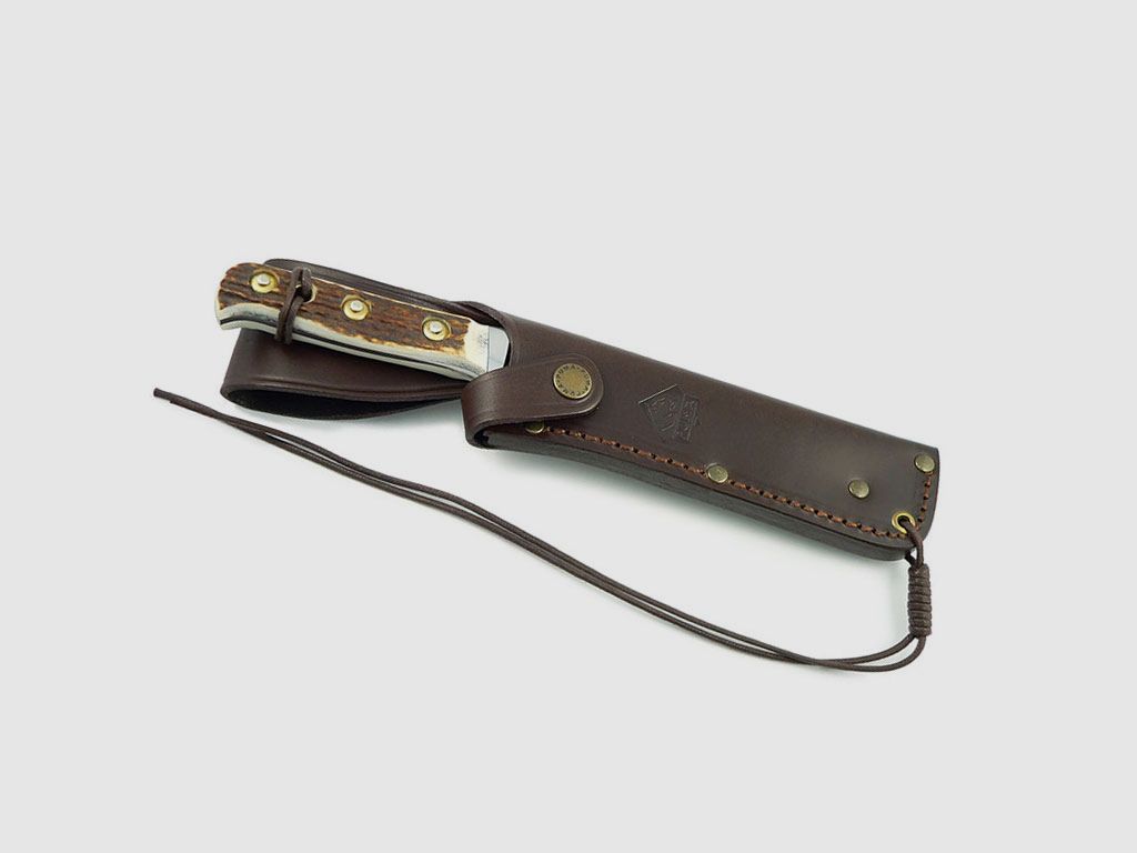 Jagdmessser Puma Bowie Stahl 1.4125 KlingelĂ¤nge 15,6 cm inklusive Lederscheide (P18)