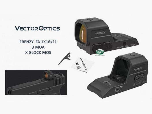 VECTOR OPTICS Punto rosso FRENZY FA 1X16x21 3 MOA per Glock mos SCRD-81