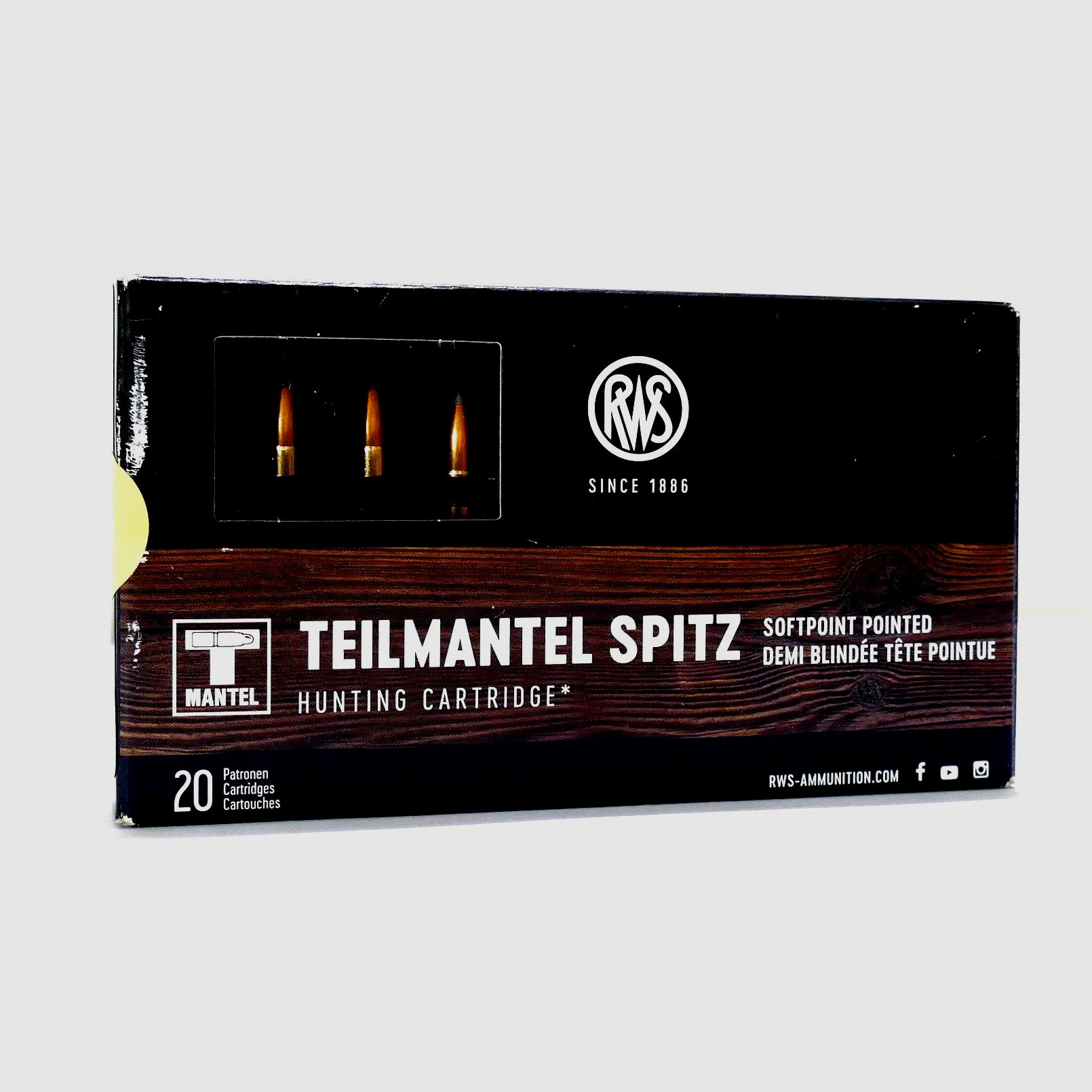 RWS .222 Remington TMS 3,24g/50gr. Büchsenpatronen