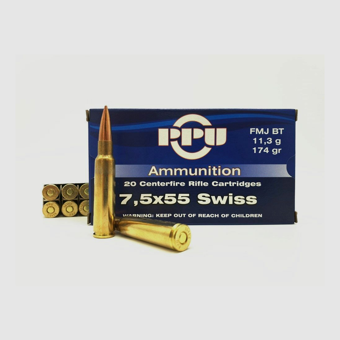 RVI Partizan (PPU) Swiss PRVI Partizan (PPU) 11.3g/174gr FMJ BT (100 pcs)