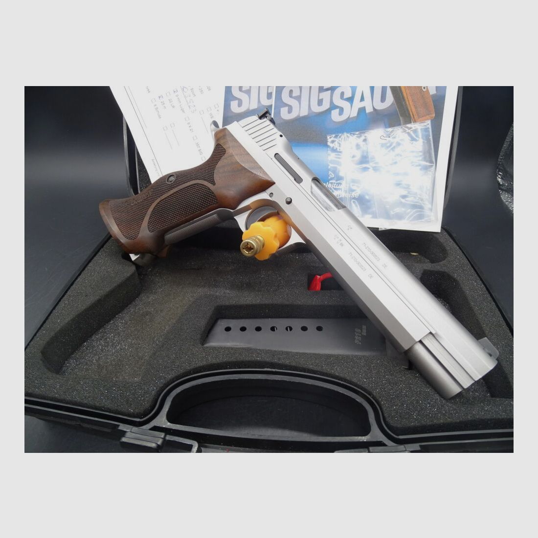 SIG Sauer P210 Super Target Silver 6" Made in Germany P210 Super Target Silver