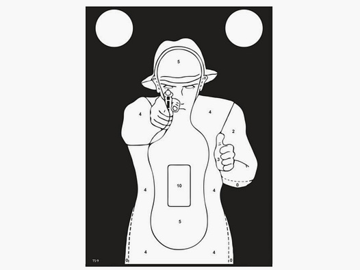 TS-9 Silhouette target – White, 10pcs.