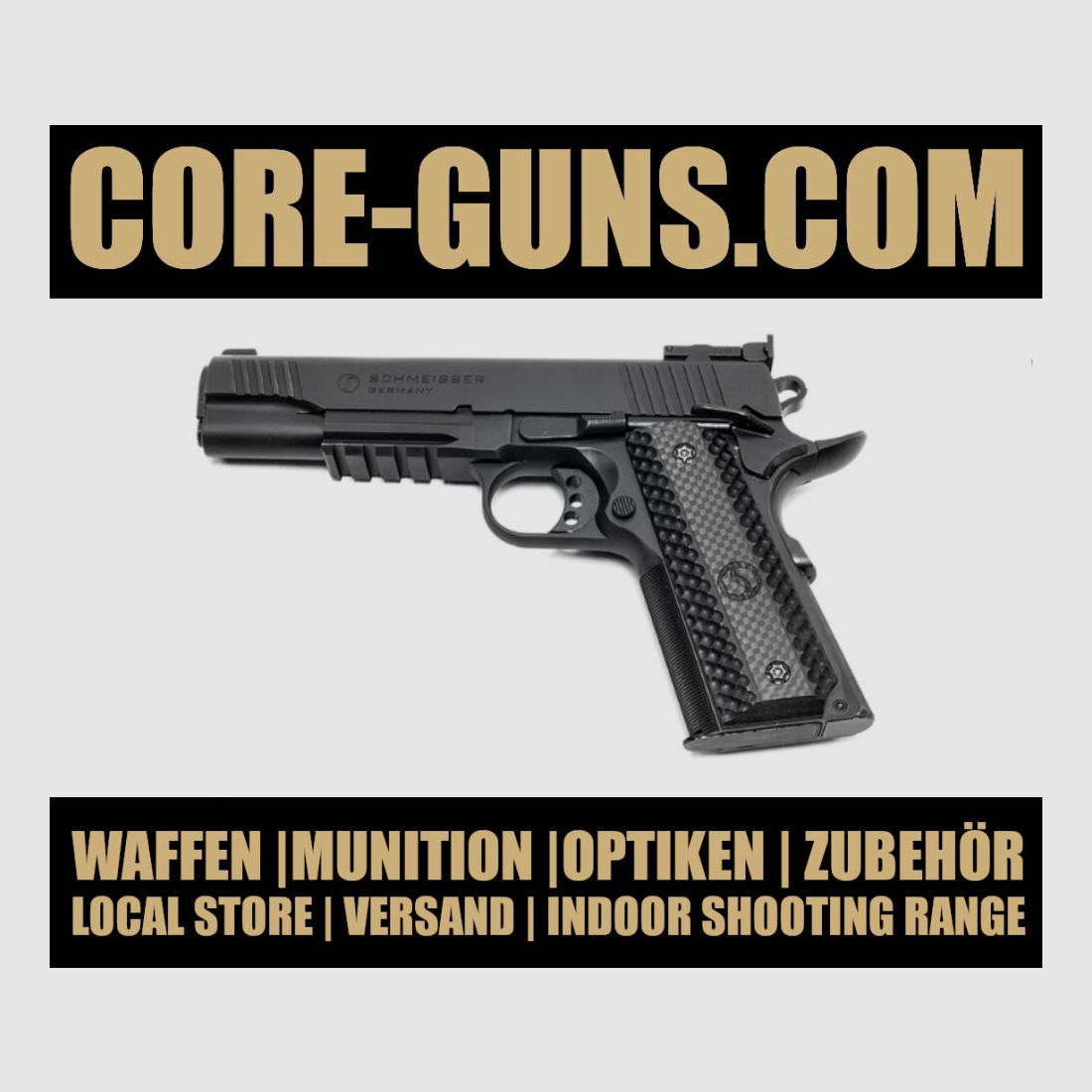 Schmeisser Hugo 1911 Pistool 5" zwart direct beschikbaar