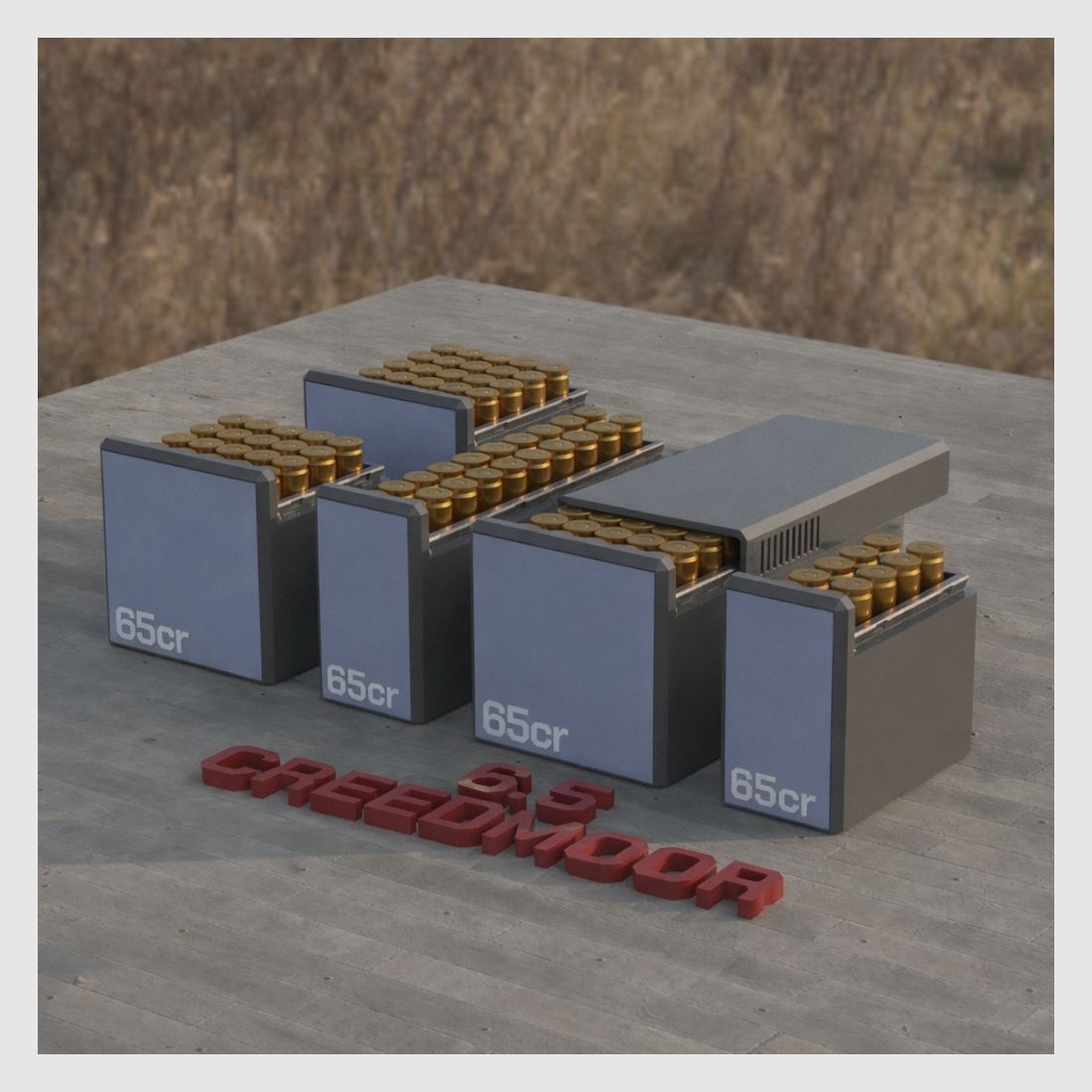 Filamelt ammunition box / 6.5 Creedmoor / 'sliding lid' / cartridge box, ammo box