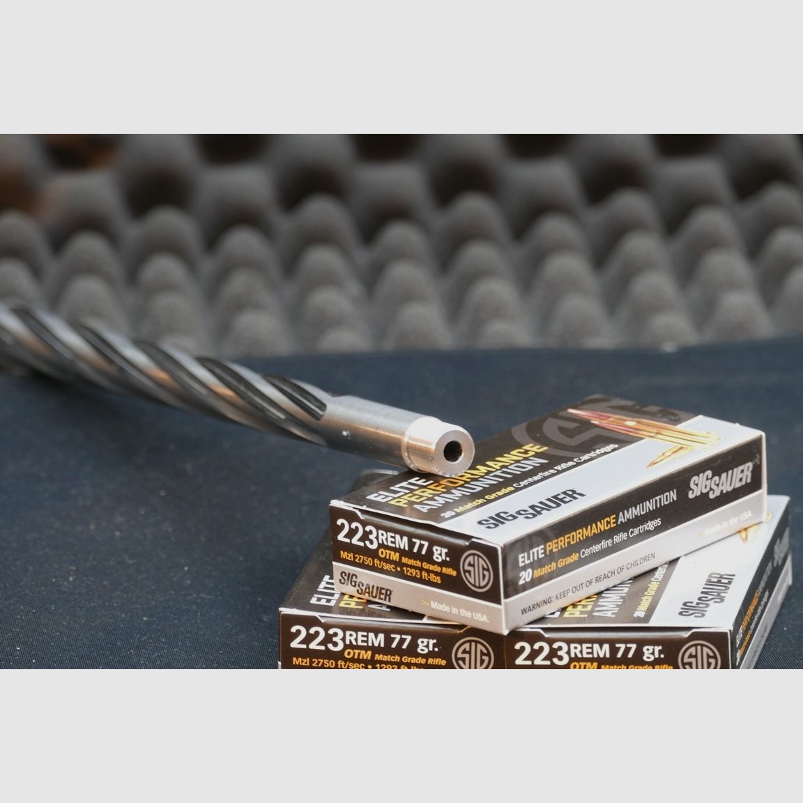 Lothar Walther Custom Lauf mit Matchbehandlung und Helical Flutung in Edelstahl, .223Rem, Drall 9/1 Tikka und Sako