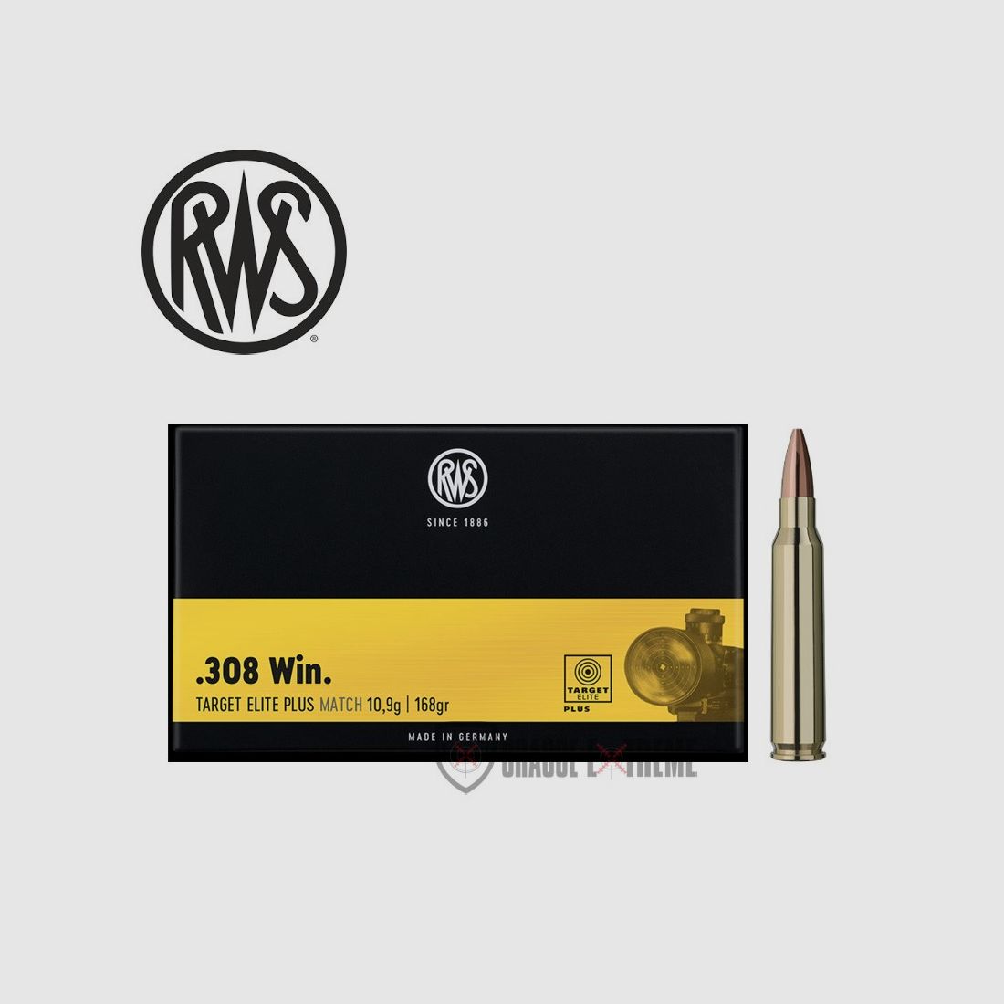 20 Patronen RWS Kal. 308 Win 168gr Target Elite Plus