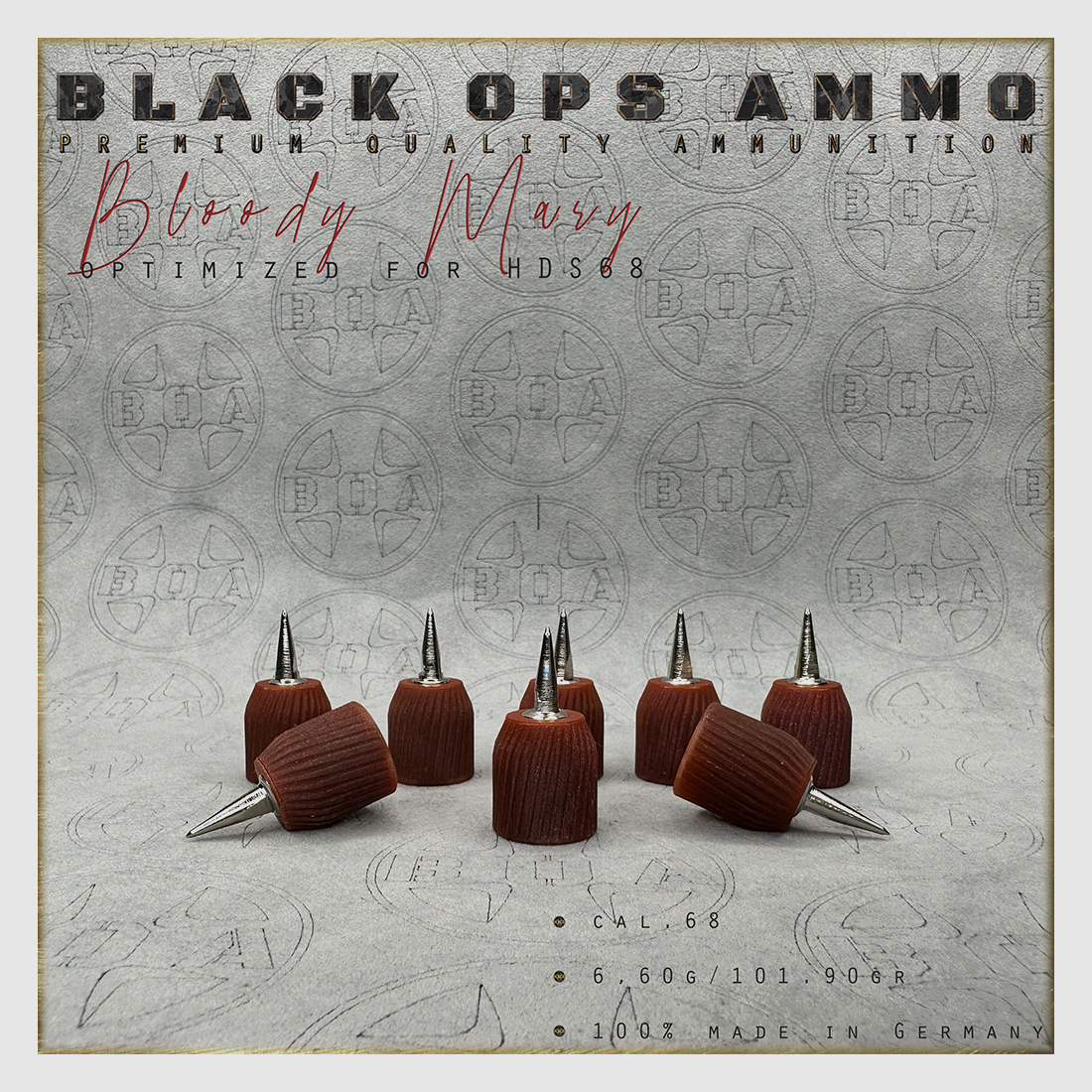 8x Bloody Mary BLACK OPS AMMO Luftgewehr TS HDS 68 Kal.68 Munition HDS68 TS68, Bild 2 von 3