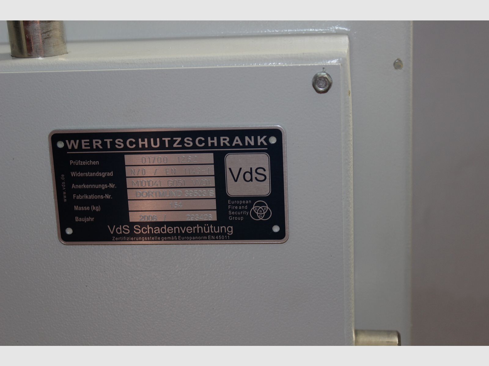 Hartmann Tresor WS 1 65-02/12 Pistolentresor