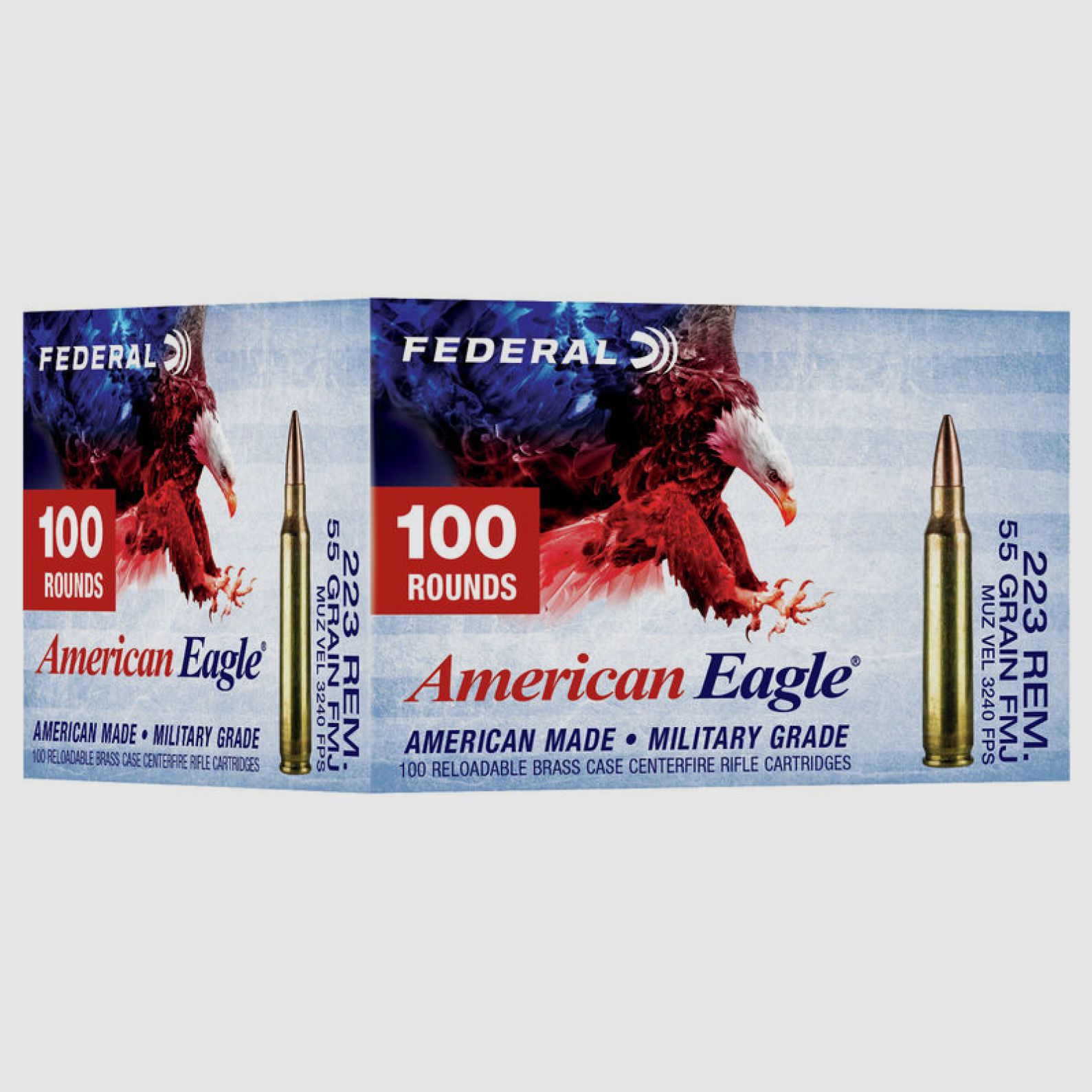 .223 Rem FMJ 3,56 g / 55 grs scatola / 100
