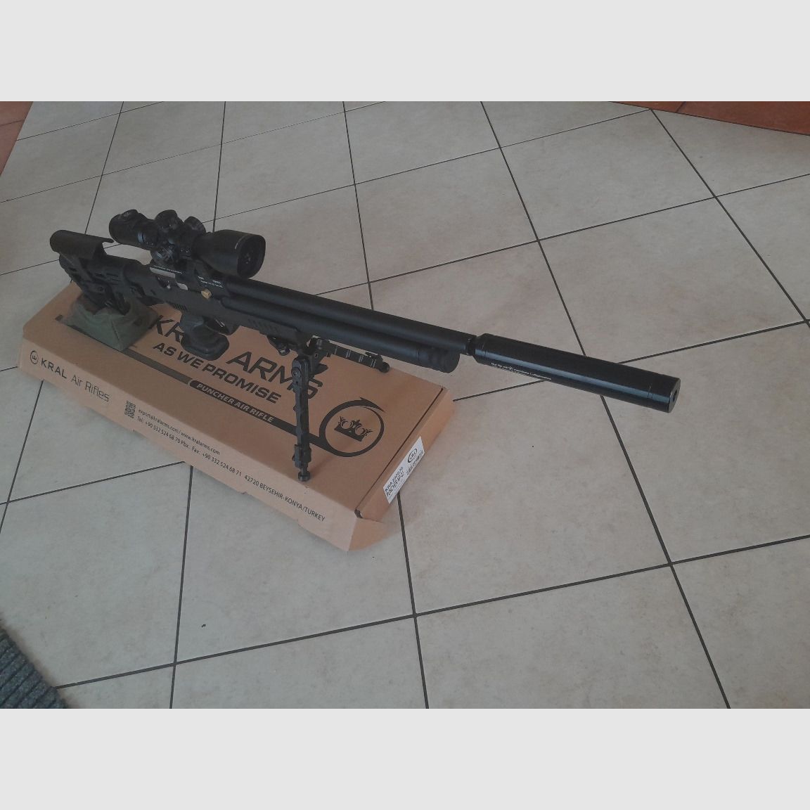 Pressluft Pcp Luftgewehr Gewehr Ar15 Kral Arms Puncher Np03 5,5mm / Huma Air Regulator / Trigger / Lauf / überarbeitet mit Leistung 7,5J-30J und Präzision!!