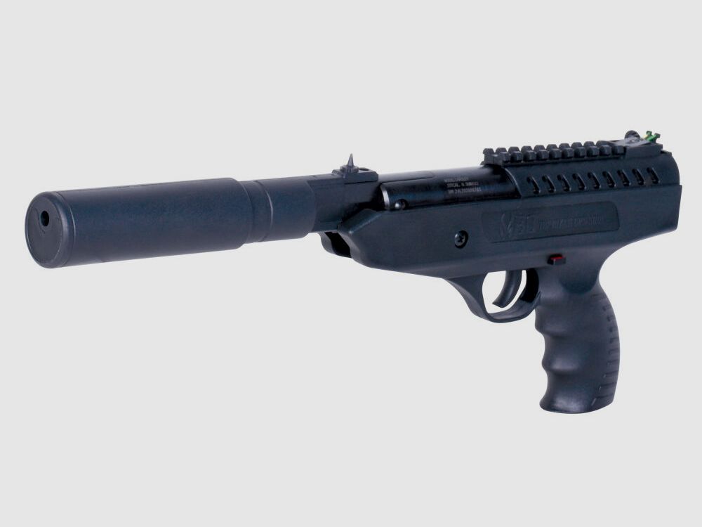 BO ;Manufacture Langley Silencer Black 4.5mm - Air Pressure Spring Pressure | Break Barrel