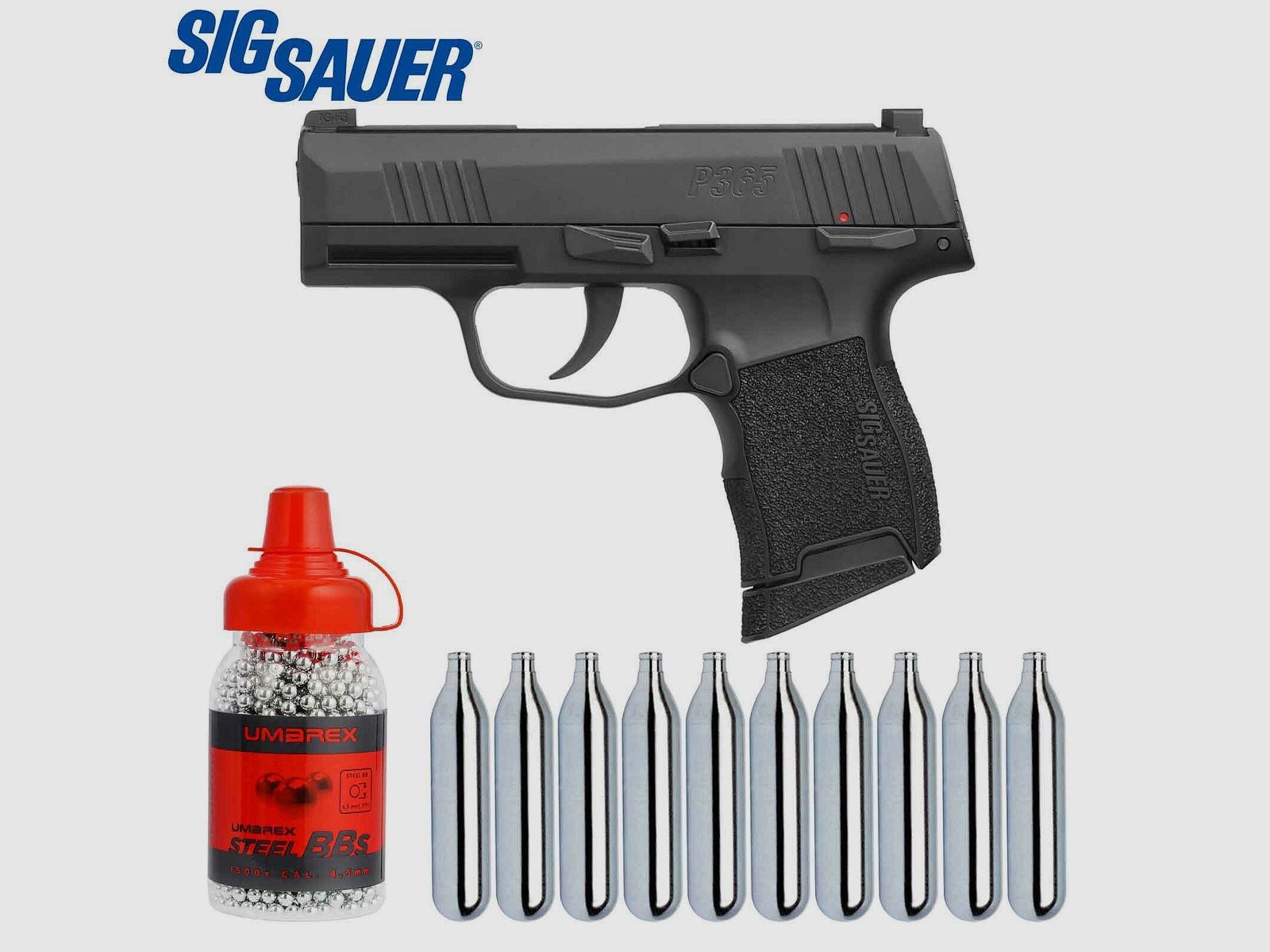 SET SIG SAUER P365 4,5 mm BB Blowback Co2-Pistole (P18)