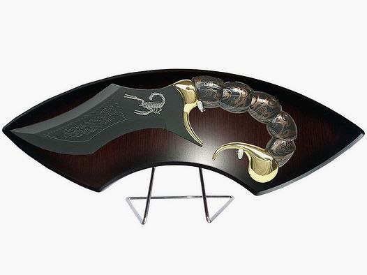 Fantasy Dolch Scorpione con supporto da tavolo
