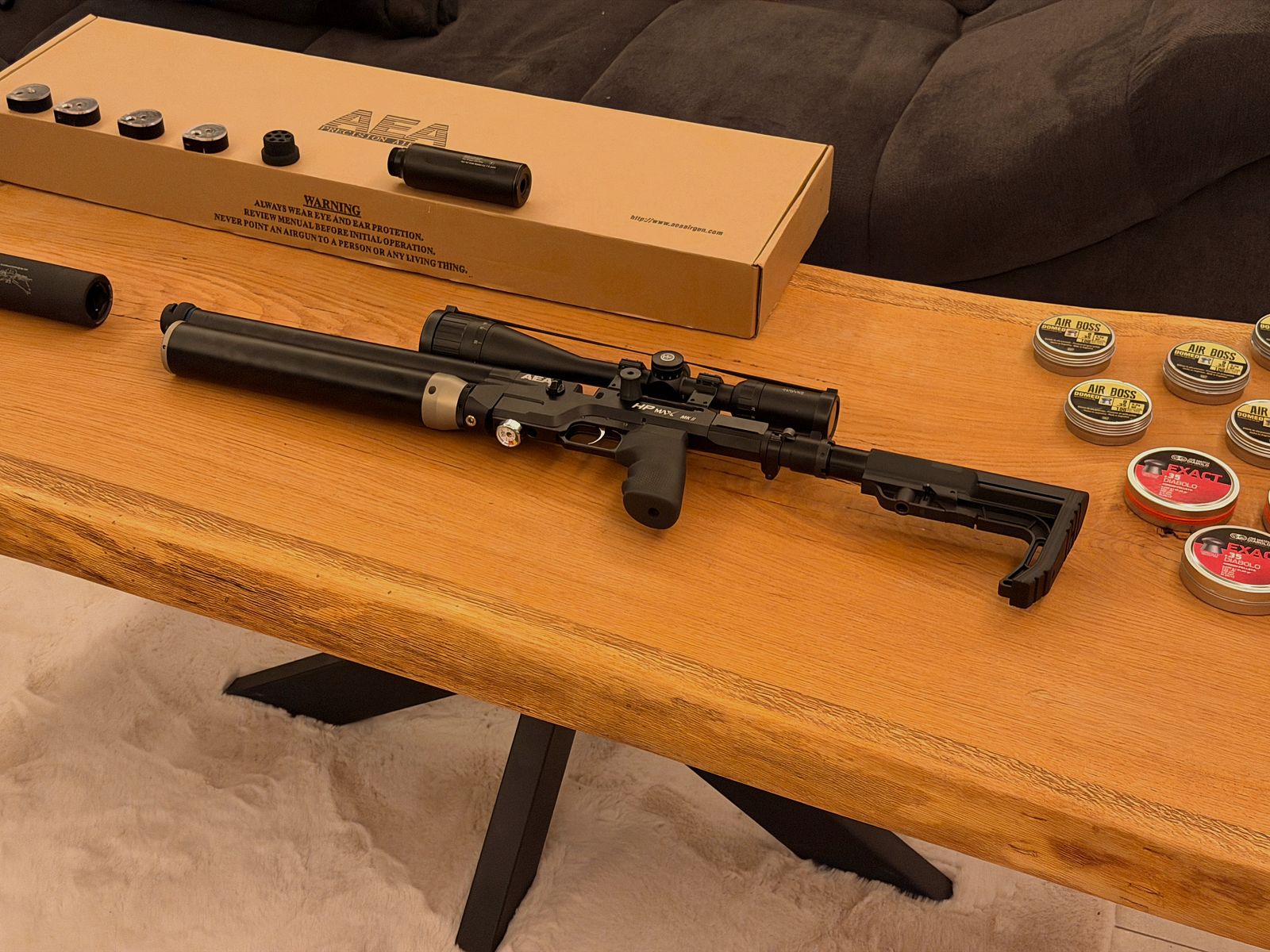 AEA HP Max MK2 + !!900 shots!! + JADS silencer + Hawke scope + lots of accessories