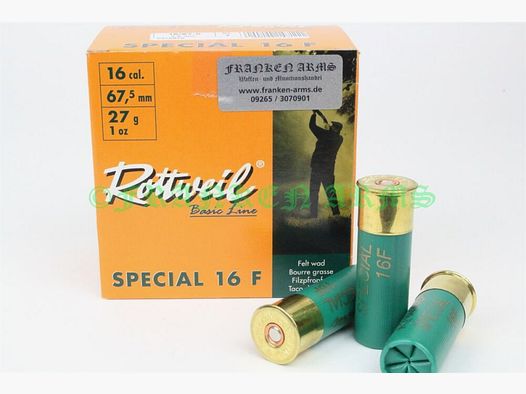 Rottweil Special 16F 16/67,5 2,5mm 25Stück Staffelpreise