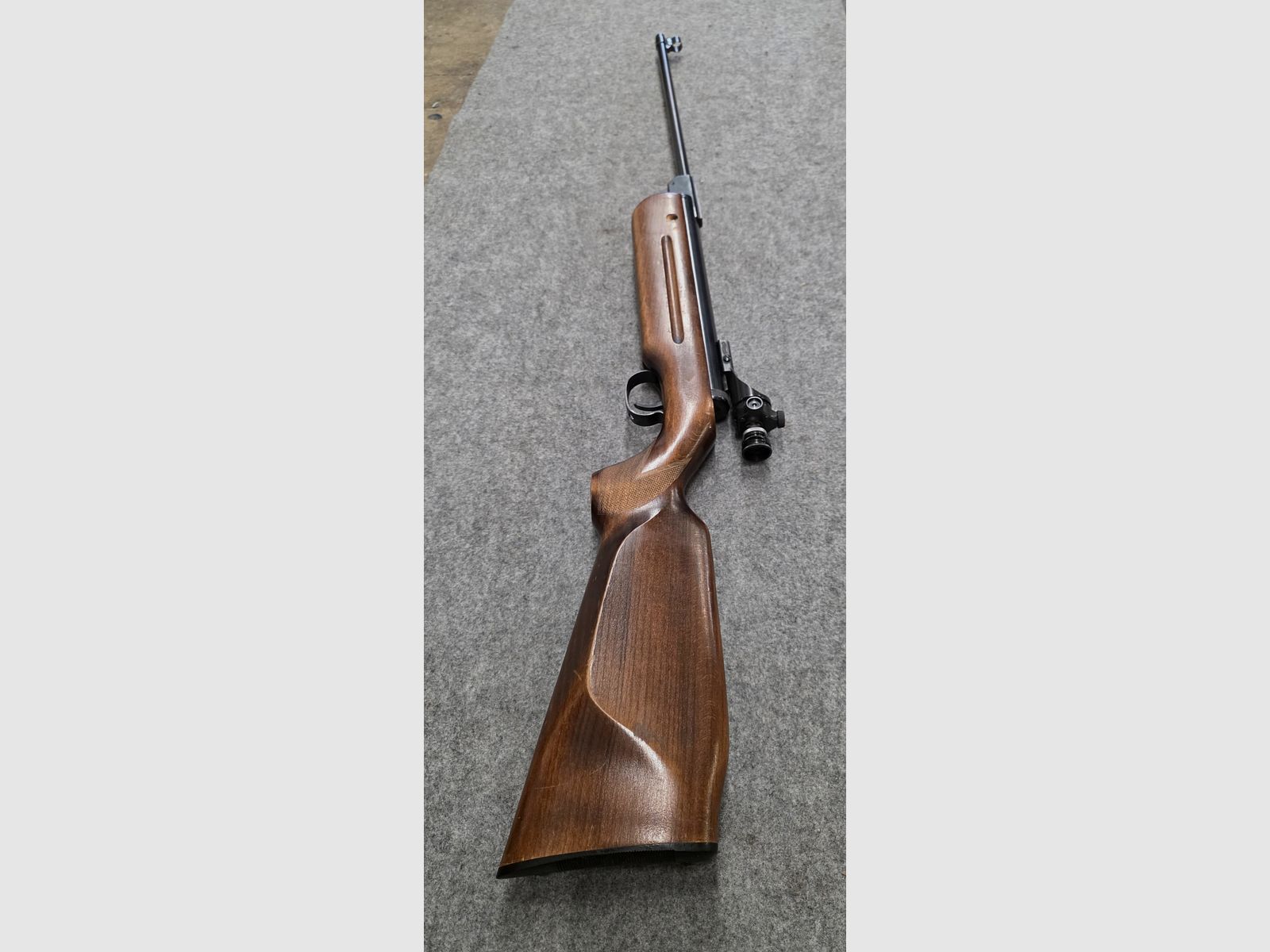 Fucile ad aria compressa molto vecchio Walther Mod. 53 Knicker con diottra senza marchio F degli anni '50/'60 cal. 4,5mm Diabolo, immagine 4 di 11