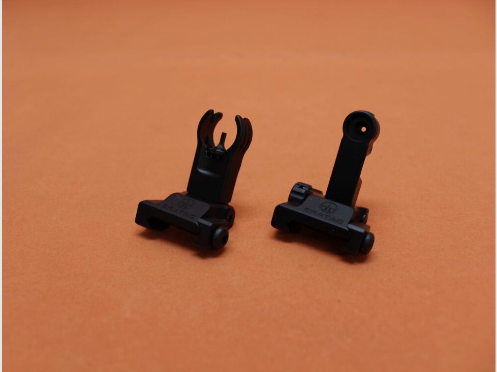 Recknagel Era-Tac Notvisierung (T0541-2355) HK-Style 1,35mm Korn, Alu schwarz f. Picatinnyprofil, m. Klappkorn