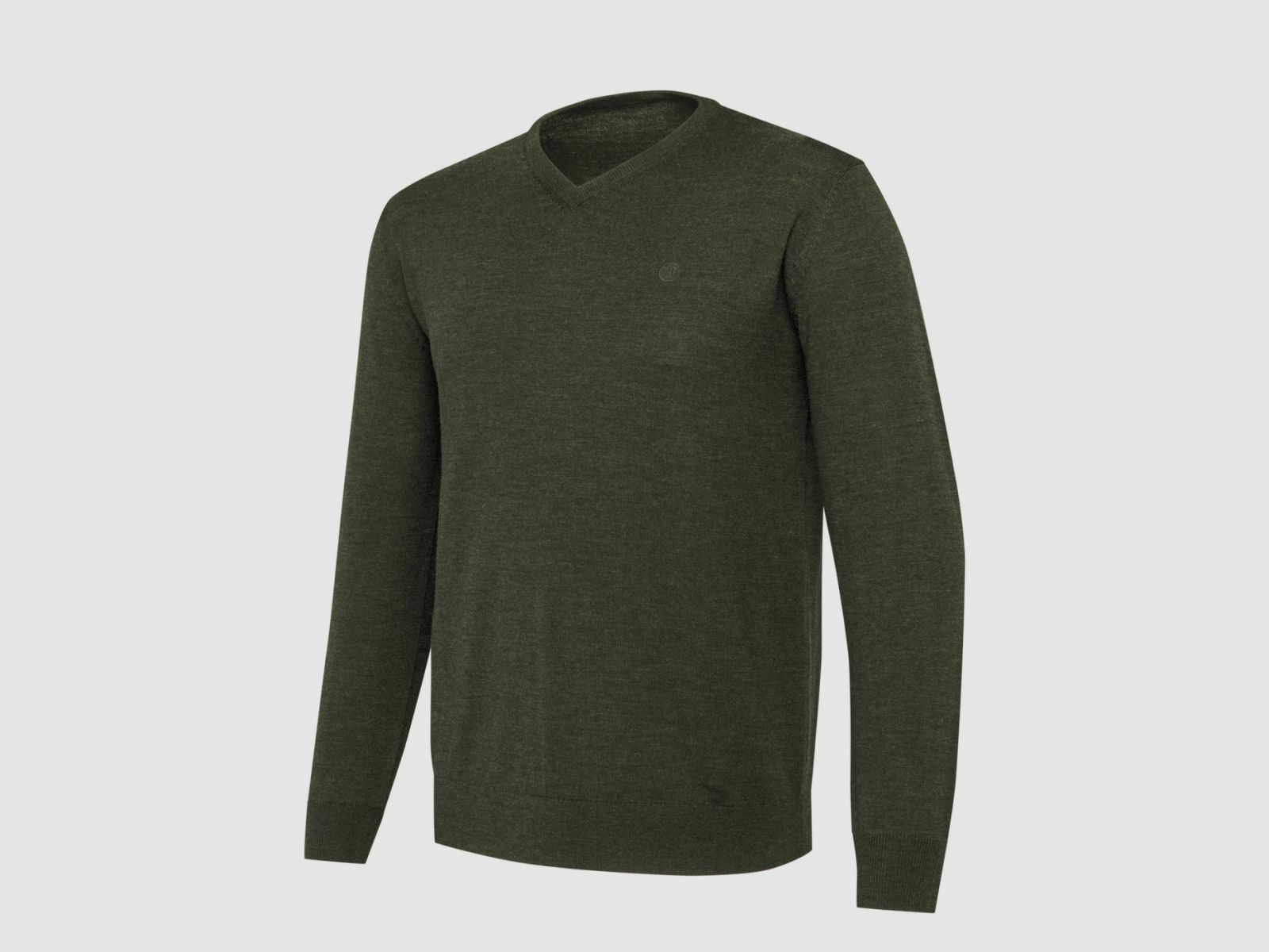 BERETTA Merino V-Neck Pullover Moosgrün