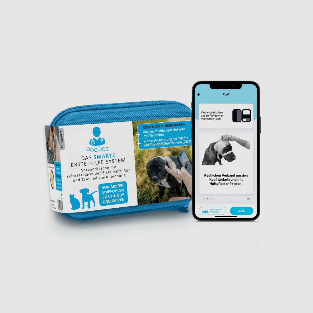 PocDoc PET CONNECT Erste Hilfe Set