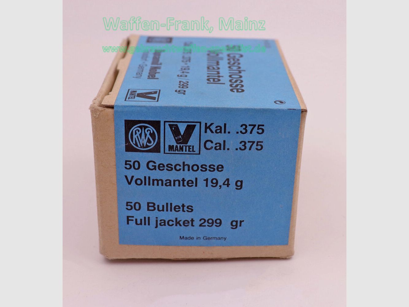 RWS (WZd.Fa.Rottweil) balles de fusil .375 (.375)