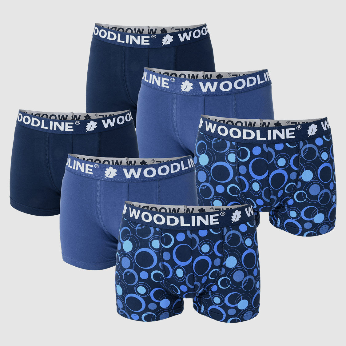 Woodline Boxershorts Blau 6er-Pack