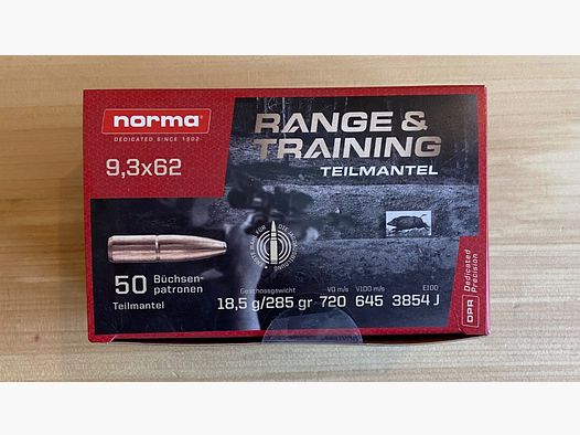 Norma Range & Training Kal. 9,3x62 - 18,5g / 285gr