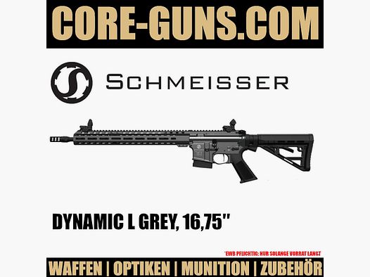 SCHMEISSER AR15 DYNAMIC L GREY, 16,75″ 223Rem  UVP: 3238€	 Schmeisser Dynamic L Grey auch in schwarz und FDE verfügbar