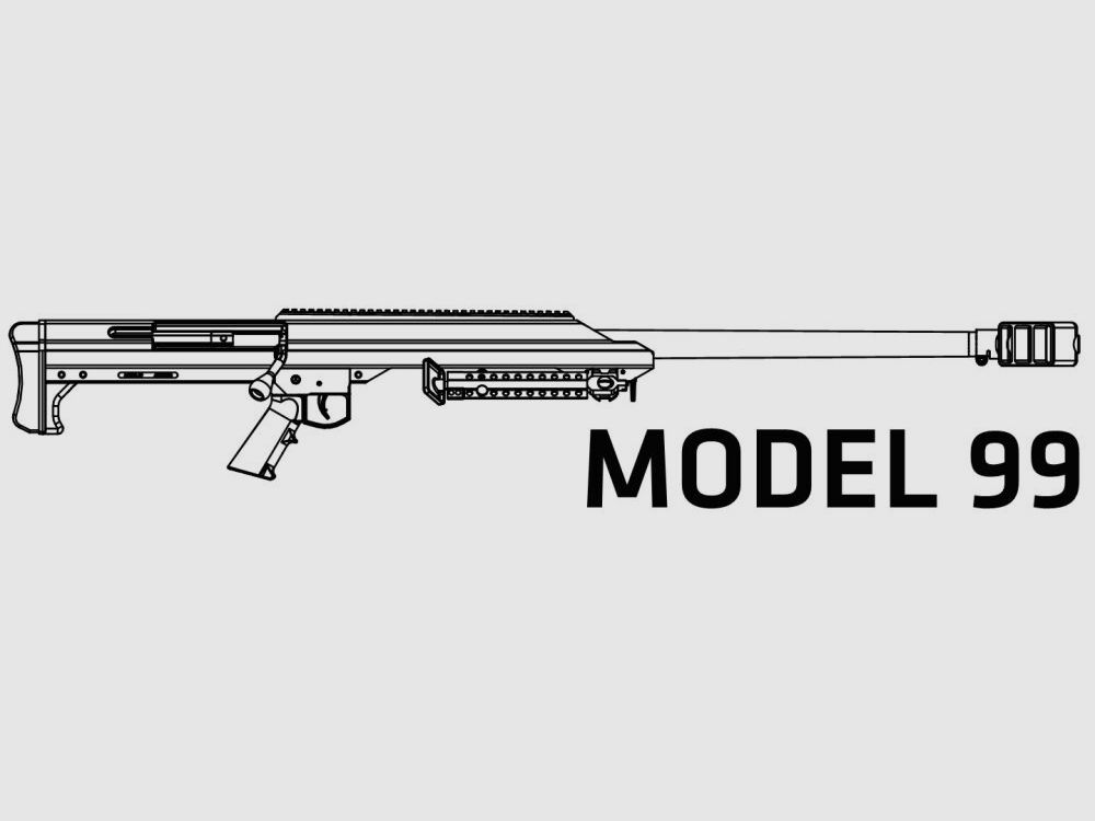 BARRETT single-shot rifle BARRETT model 99 in .50 BMG with HEAVY BARREL 32" in FDE - Flat Dark Earth