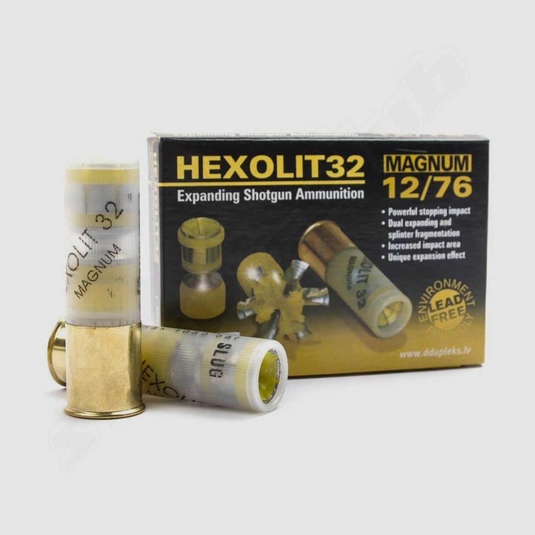 DDupleks Flintenlauf-, Jagdpatronen DDupleks Hexolit 32 12/76