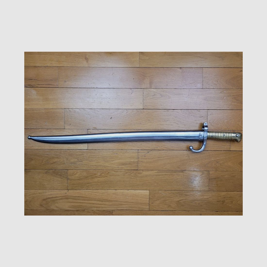 Sehr schöne Chassepot-Bajonett für Gewehr Modell 1866 – Kaiserliche Manufaktur Châtellerault – April 1870 – mit Nummer – TBE ++, Bild 2 von 13