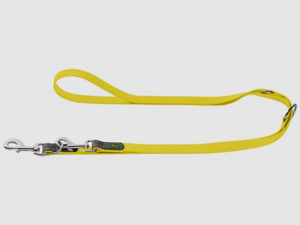 Hunter Führleine Convenience / Länge 200cm / 3-fach verstellbar / Breite 20mm neongelb