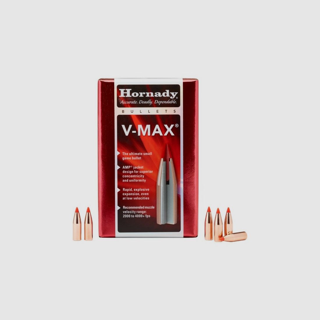HORNADY GESCHOSSE .17/4,5MM 25GRS/1,61G VMAX 100 STK